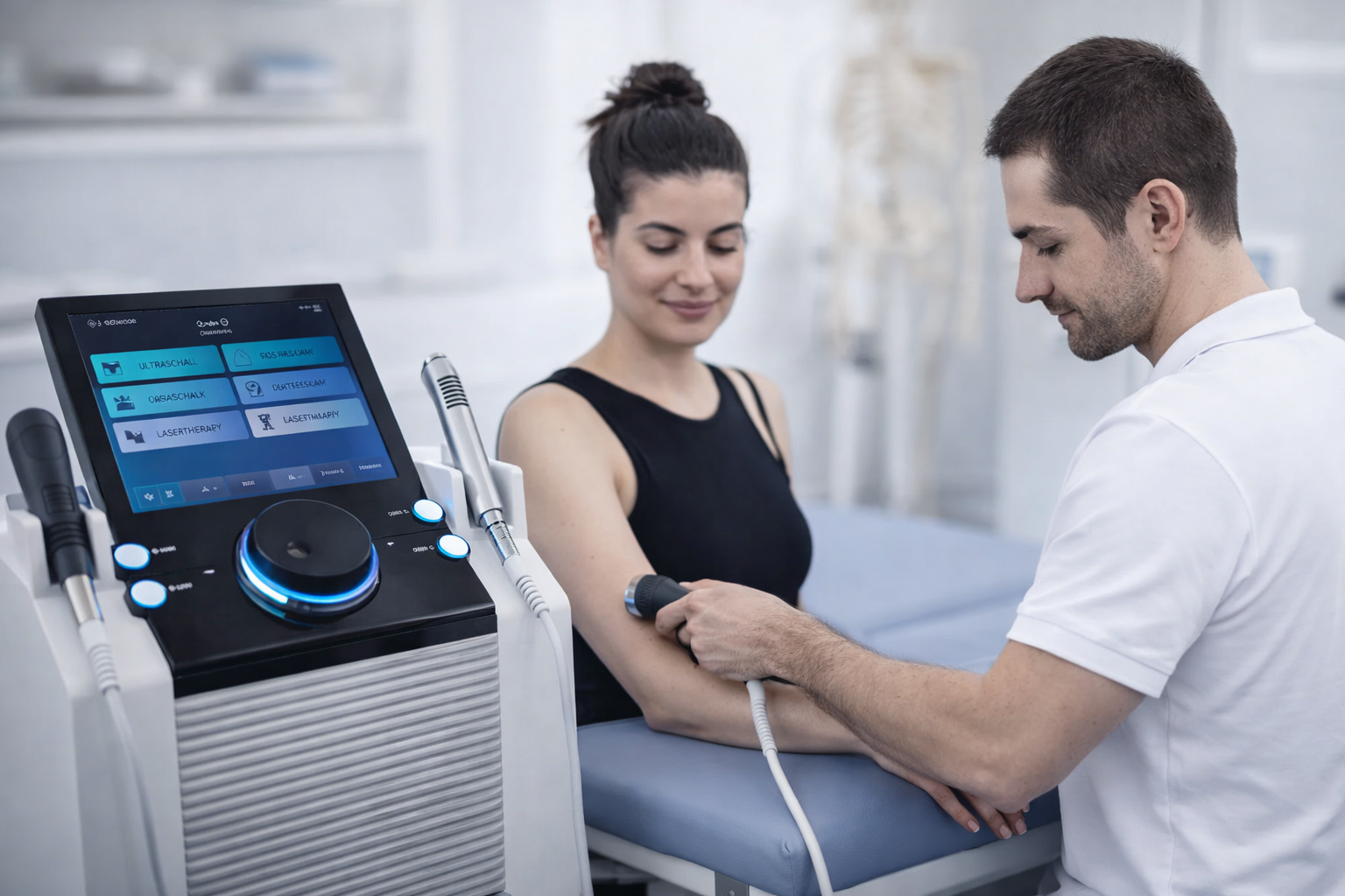 Medizinische Ultraschall- und Lasertherapie Anwendung